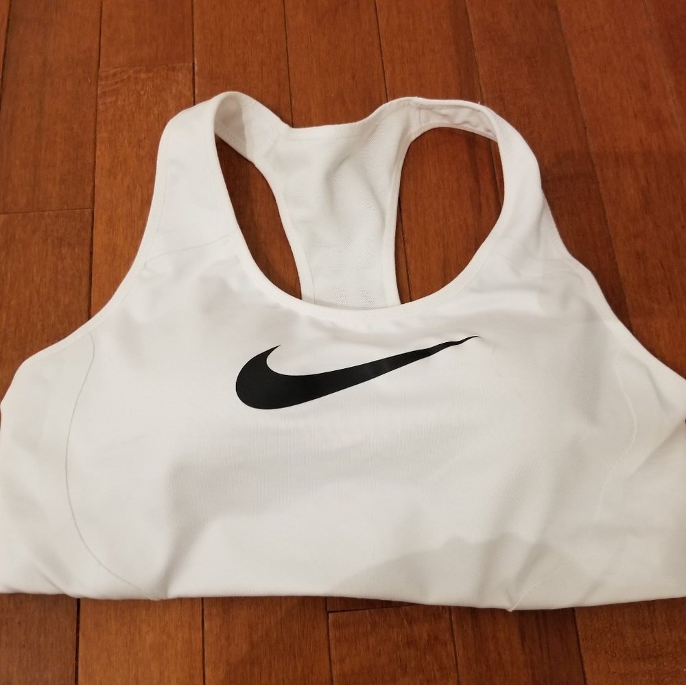 Nike Dri fit Padded Sports Bra White